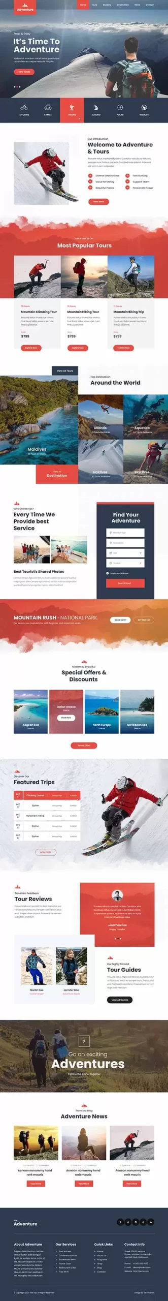 adventure WordPress theme