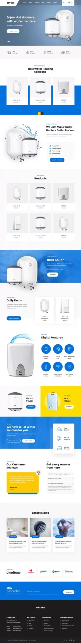 electrical appliances WordPress theme