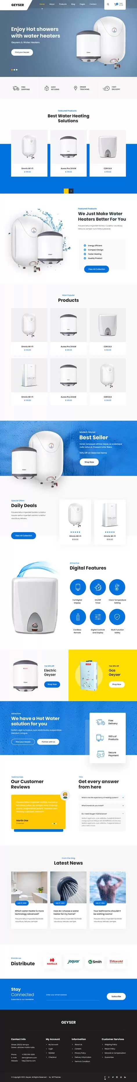 SKT Geyser - Electrical Appliances WordPress Theme