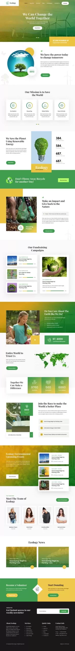 environment WordPress theme