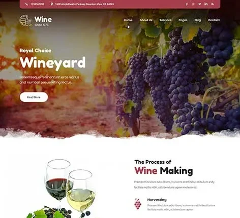 Wine Pro - Wine Brewery WordPress theme