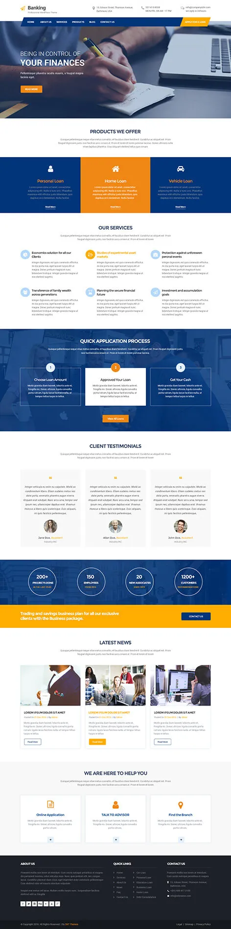 banking WordPress theme