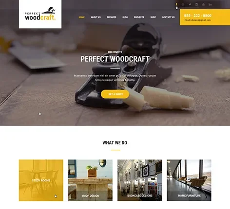 WoodCraft - Furniture Store WordPress theme