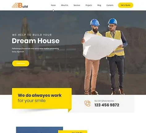Build - construction WordPress theme