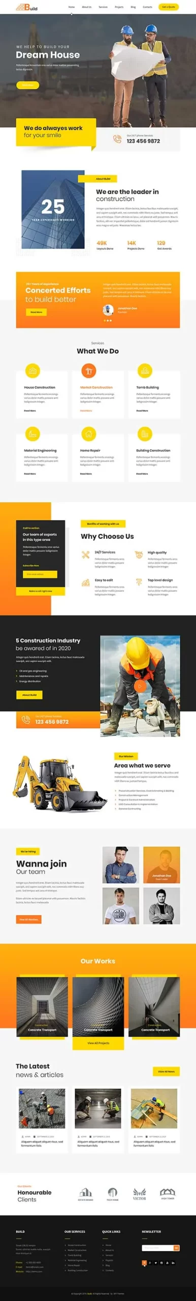 construction WordPress theme