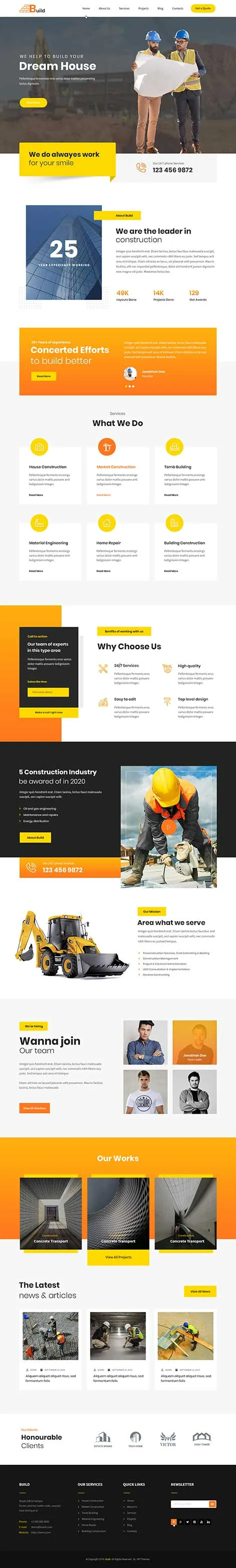 construction WordPress theme