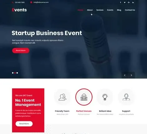 SKT Events - Multiple events WordPress theme