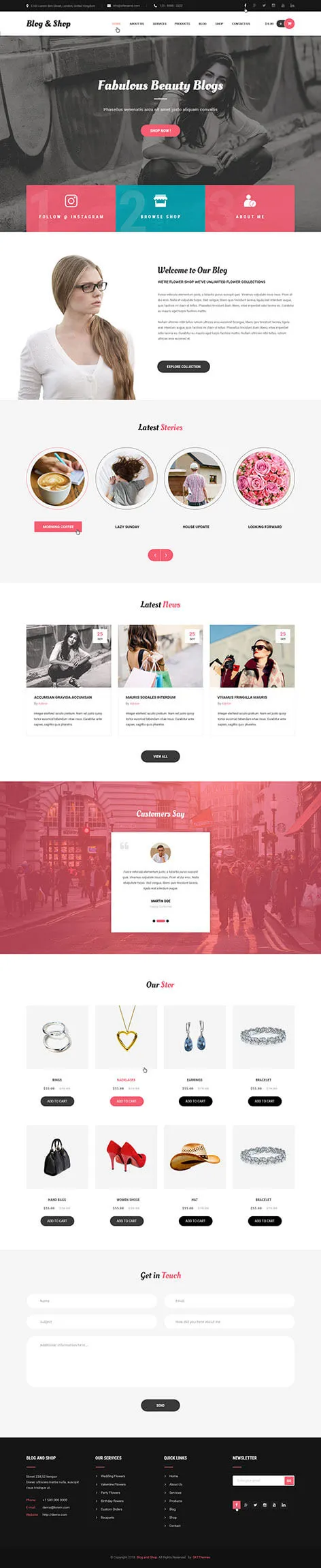 fashion blog WordPress theme