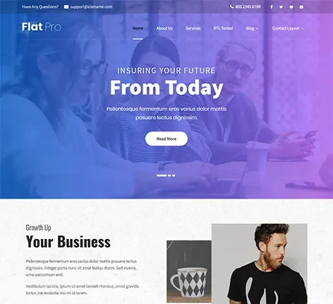 Flat Pro - Flat WordPress theme