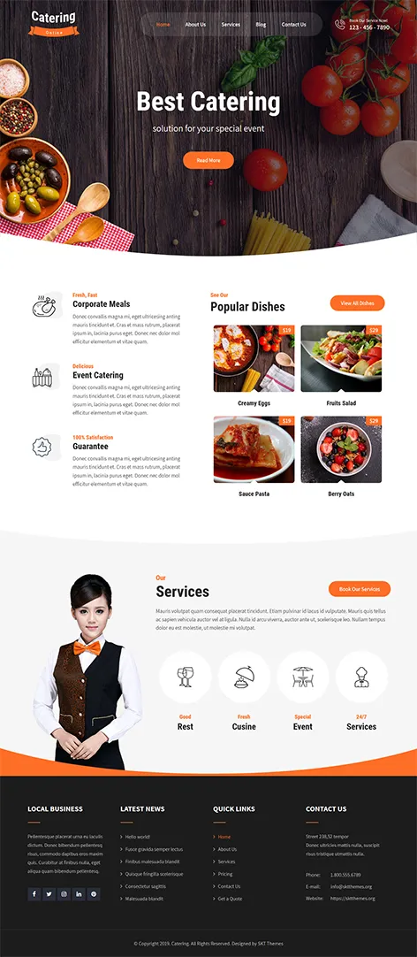 Catering Lite - Free Catering WordPress Theme