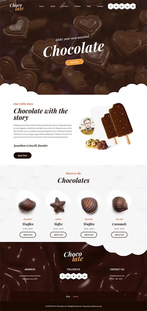 free chocolate WordPress theme