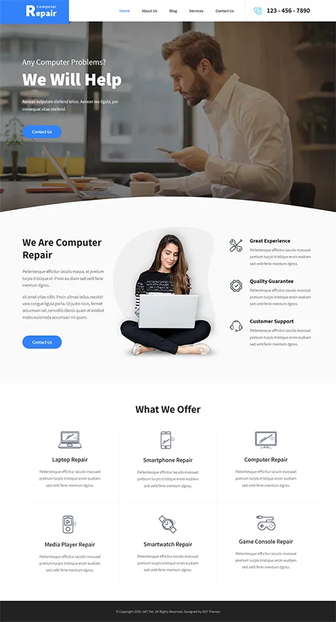 High Tech Lite - Free Computer Repair WordPress Theme