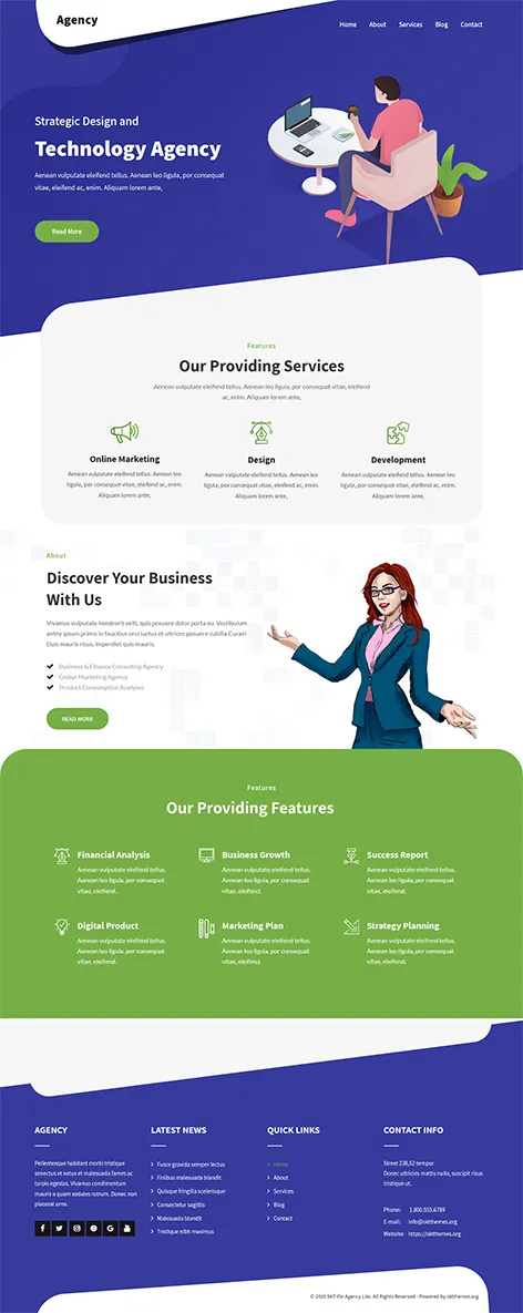 free marketing agency WordPress theme