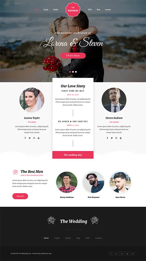 Ele Wedding Lite - Free wedding planner WordPress Theme