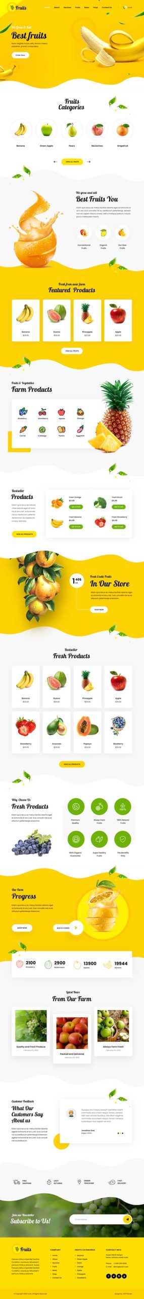 fruit shop WordPress theme