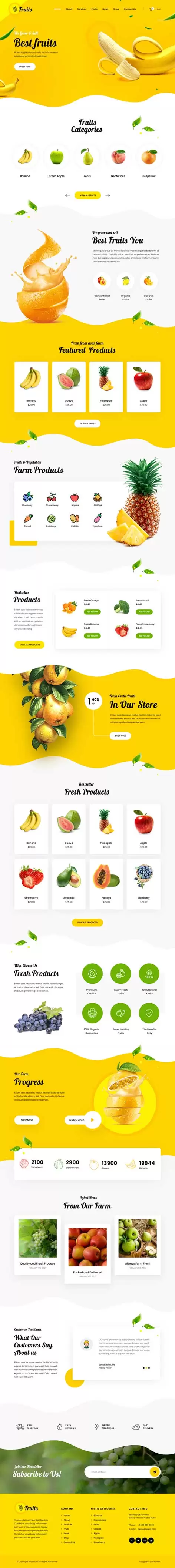 fruit shop WordPress theme