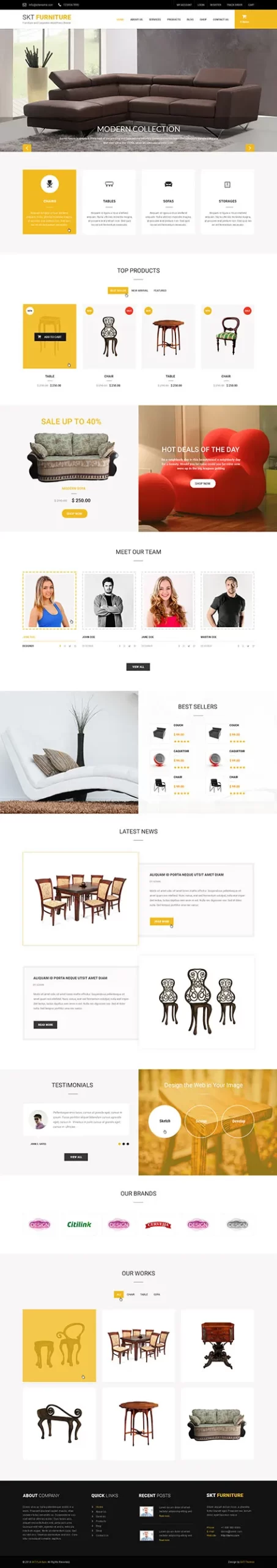 furniture and carpenter WordPress theme