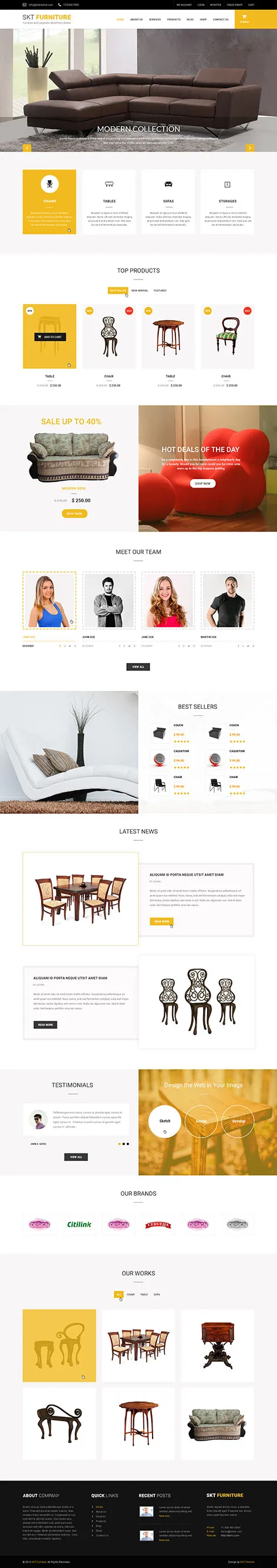 Furniture Pro - Furniture Carpenter WordPress theme