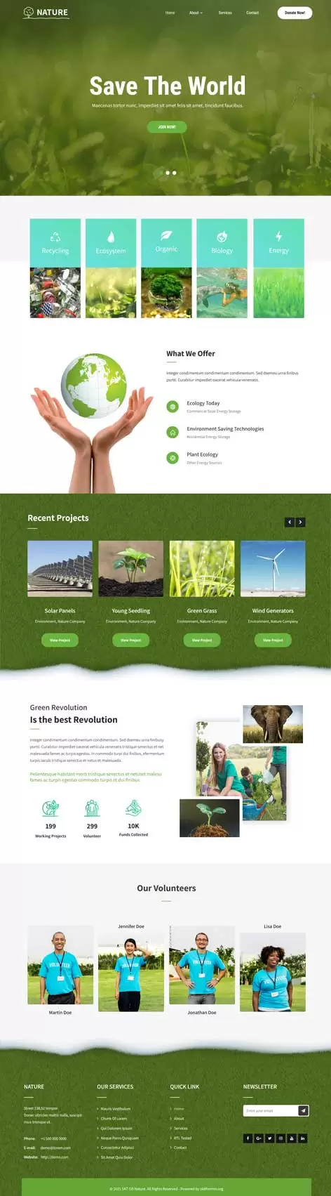 green WordPress theme