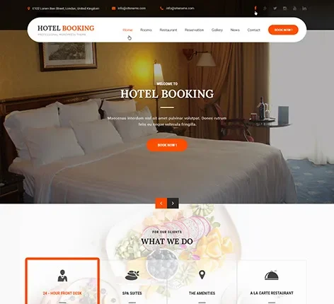 Hotel Booking WordPress Theme for Resorts and Hospitality Businesses