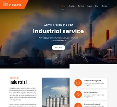 SKT Industrial - factory hub WordPress theme