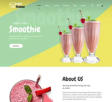 Juice and Shakes - Juice Bar WordPress theme