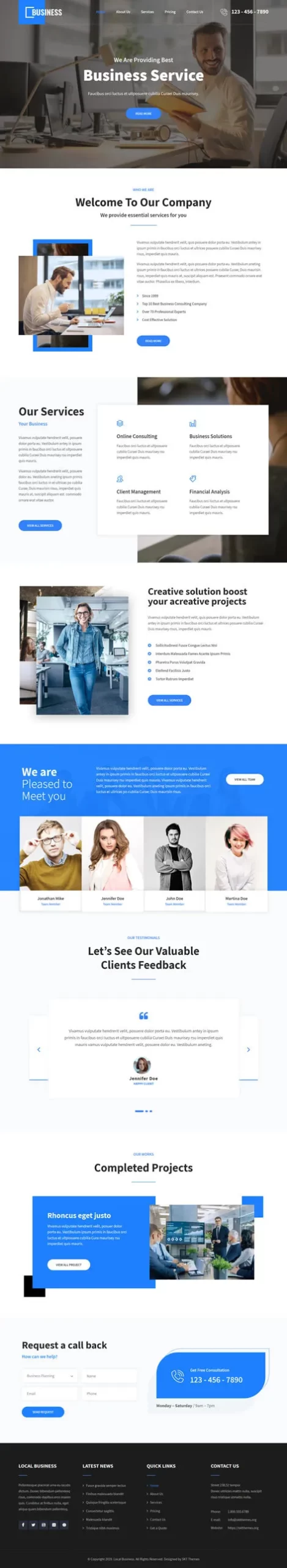 local business WordPress theme