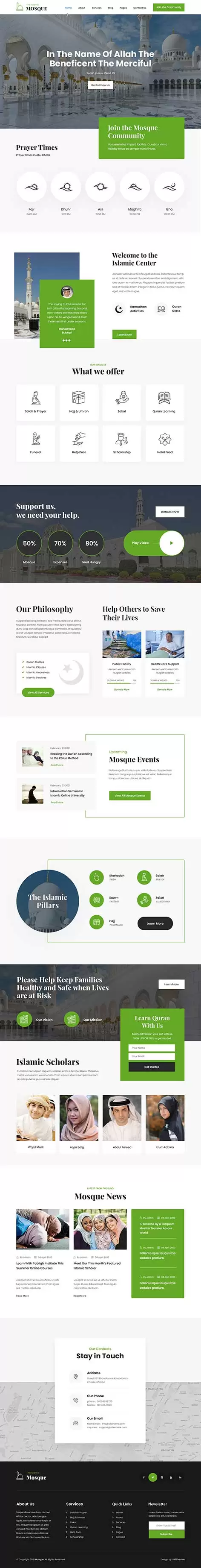 mosque WordPress theme