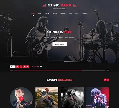 Music Producer - music producer WordPress theme