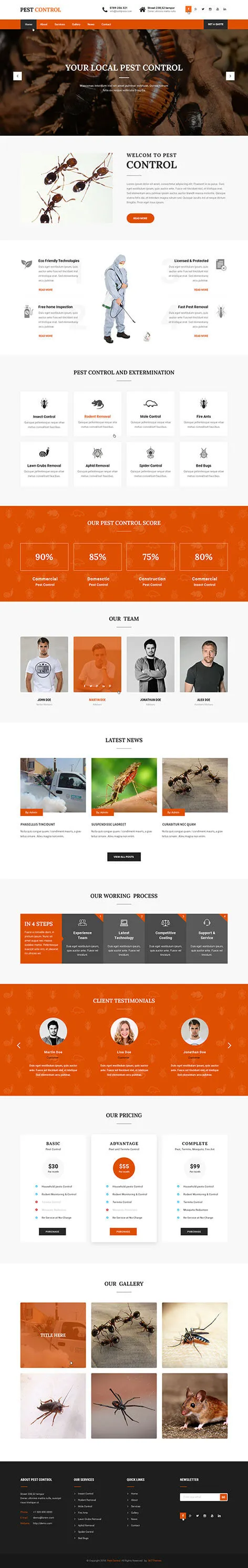 pest control WordPress theme