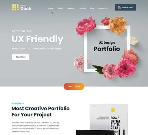 Photodock - portfolio website template