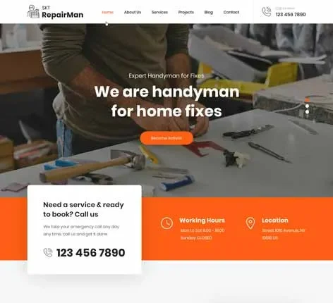 SKT RepairMan - Renovation WordPress Theme