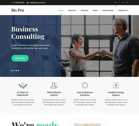 Consulting Services WordPress Theme for Business Advisors and Strategy Firms