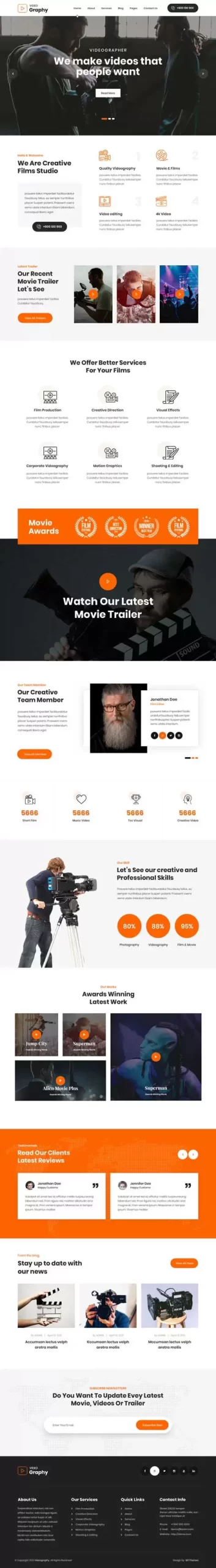 video production WordPress theme