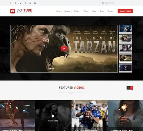 SKT Tube - Video WordPress theme