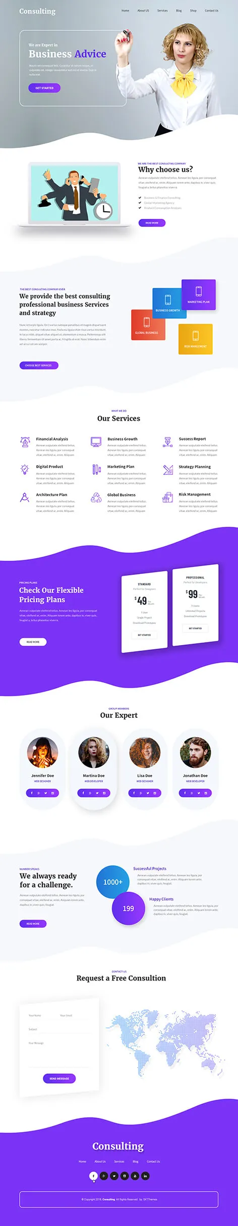 financial advisor WordPress theme