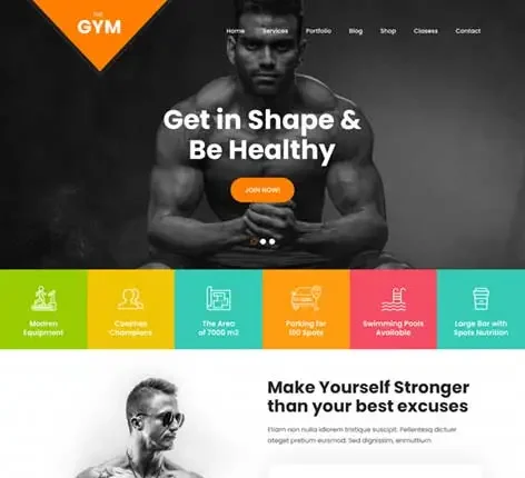 SKT Gym Pro - Fitness Zone WordPress theme