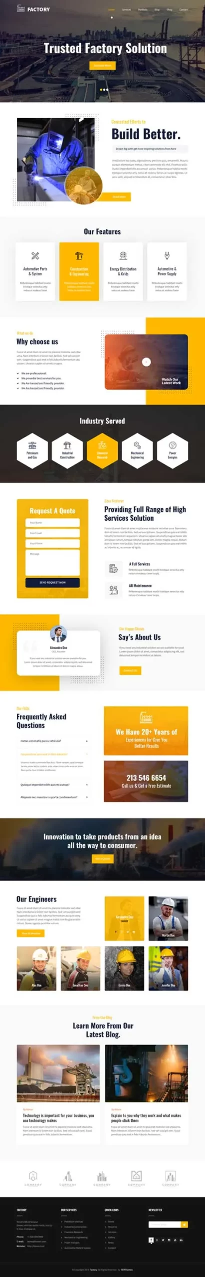 modern business WordPress theme