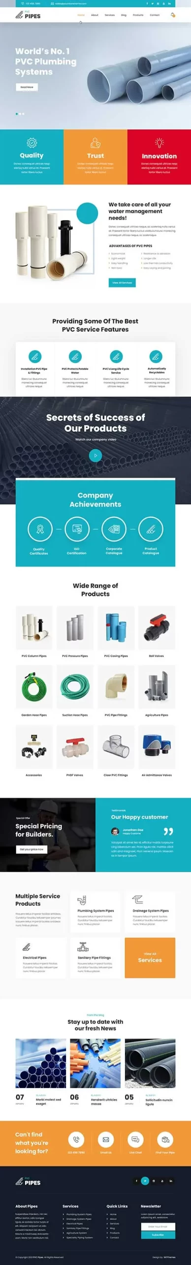 plumbing store WordPress theme