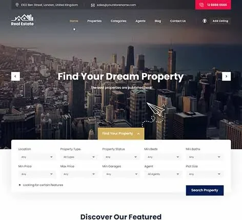 Real Estate - Real Estate WordPress theme