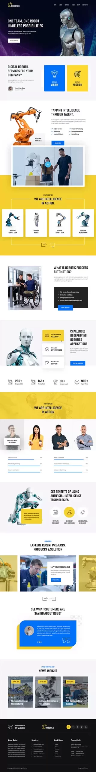 robotics WordPress theme