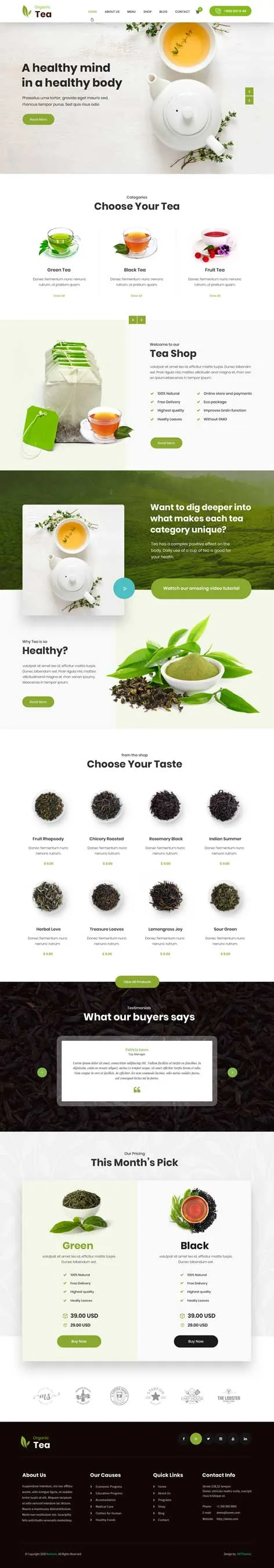 Tea Shop - Tea Shop WordPress Theme