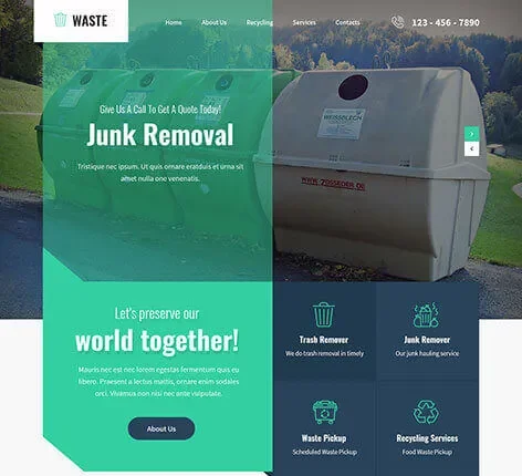 Junk Removal - Waste Management WordPress theme