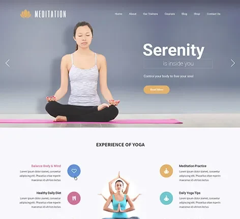 Meditation Pro - Yoga Studio WordPress theme