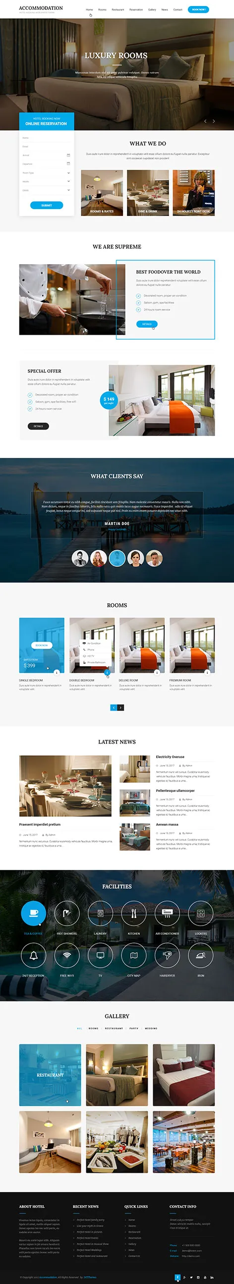 accommodation WordPress theme