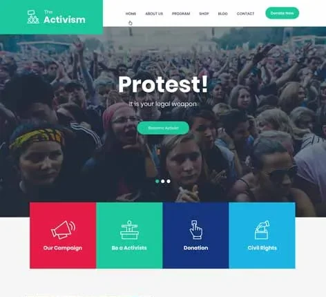 Activism Pro - Social Activism WordPress theme
