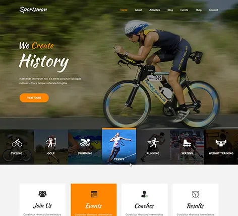 Sportsman Pro - Athlete WordPress theme