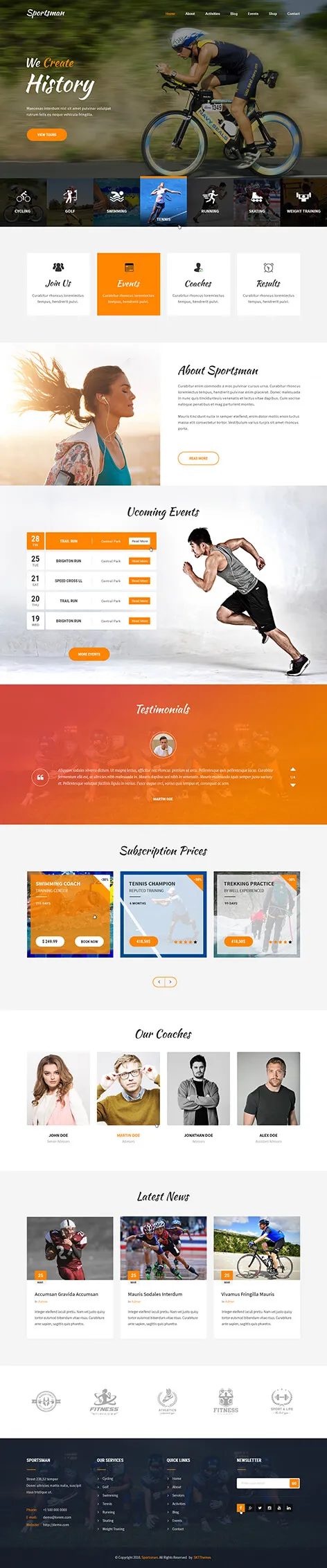 athlete WordPress theme