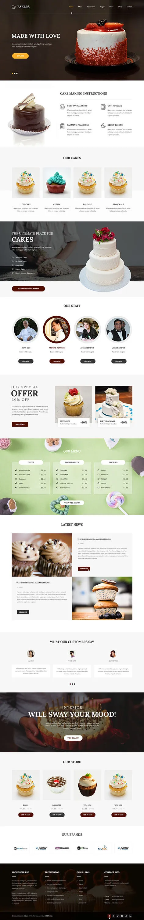 Bakers - Cakery WordPress theme