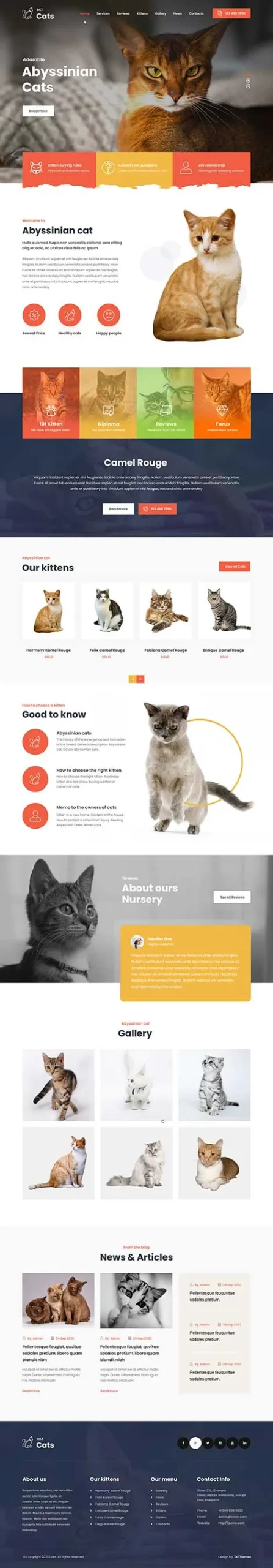 cat breeding WordPress theme